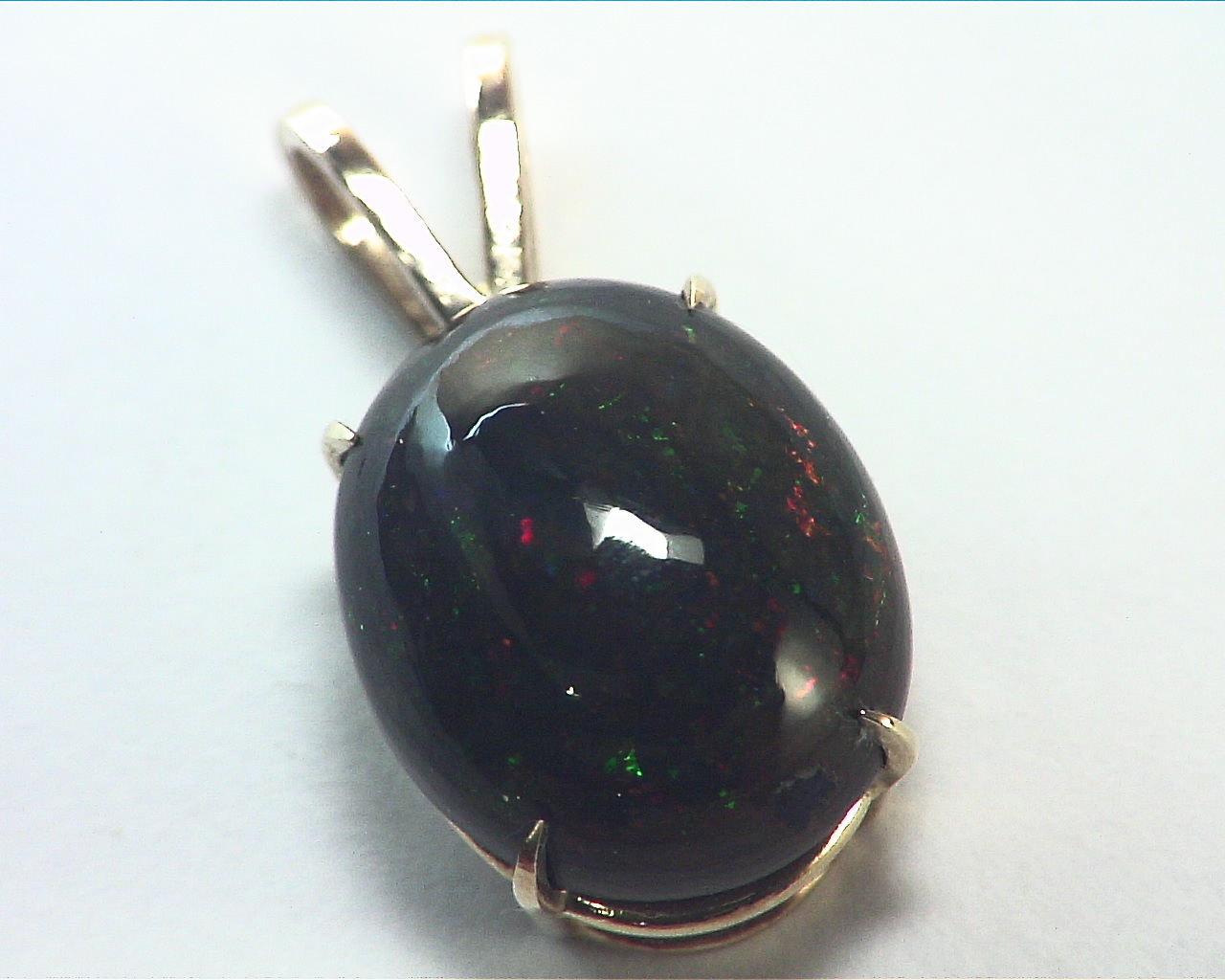 Opal (Mexican) Fire Opal 14 Kt Yellow Gold Pendent NFG,1028 - Image 5