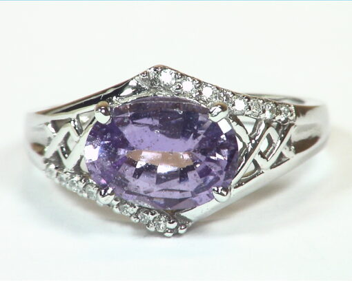 Purple Sapphire Natural Genuine Gemstone Sterling Silver Lady's Ring RFK,444 - Image 6