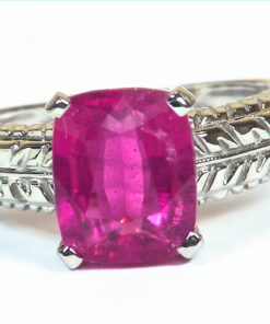 Pink Tourmaline Natural Genuine Gemstone Rose Gold Ring RFK,445