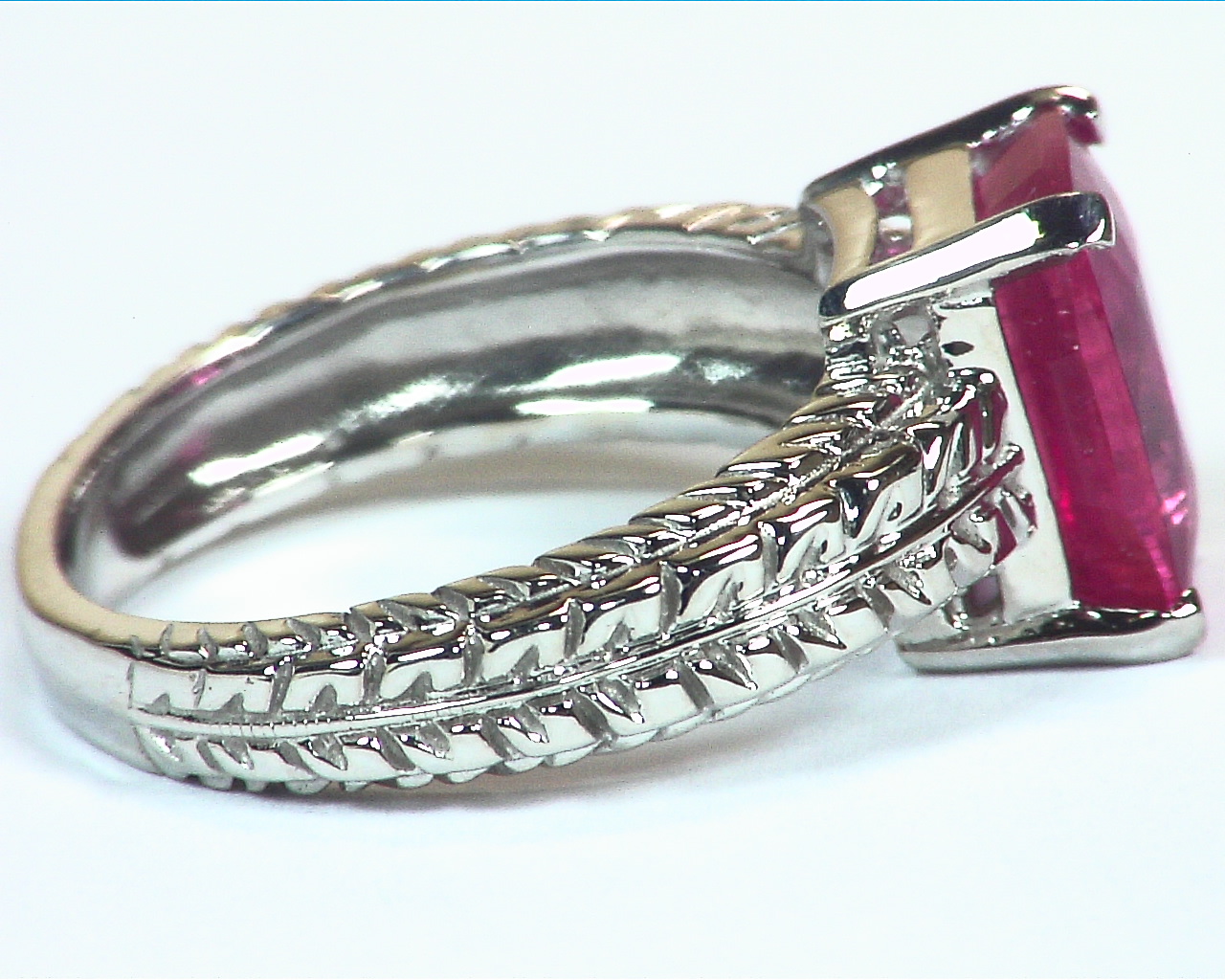 Pink Tourmaline Natural Genuine Gemstone Rose Gold Ring RFK,445 - Image 5