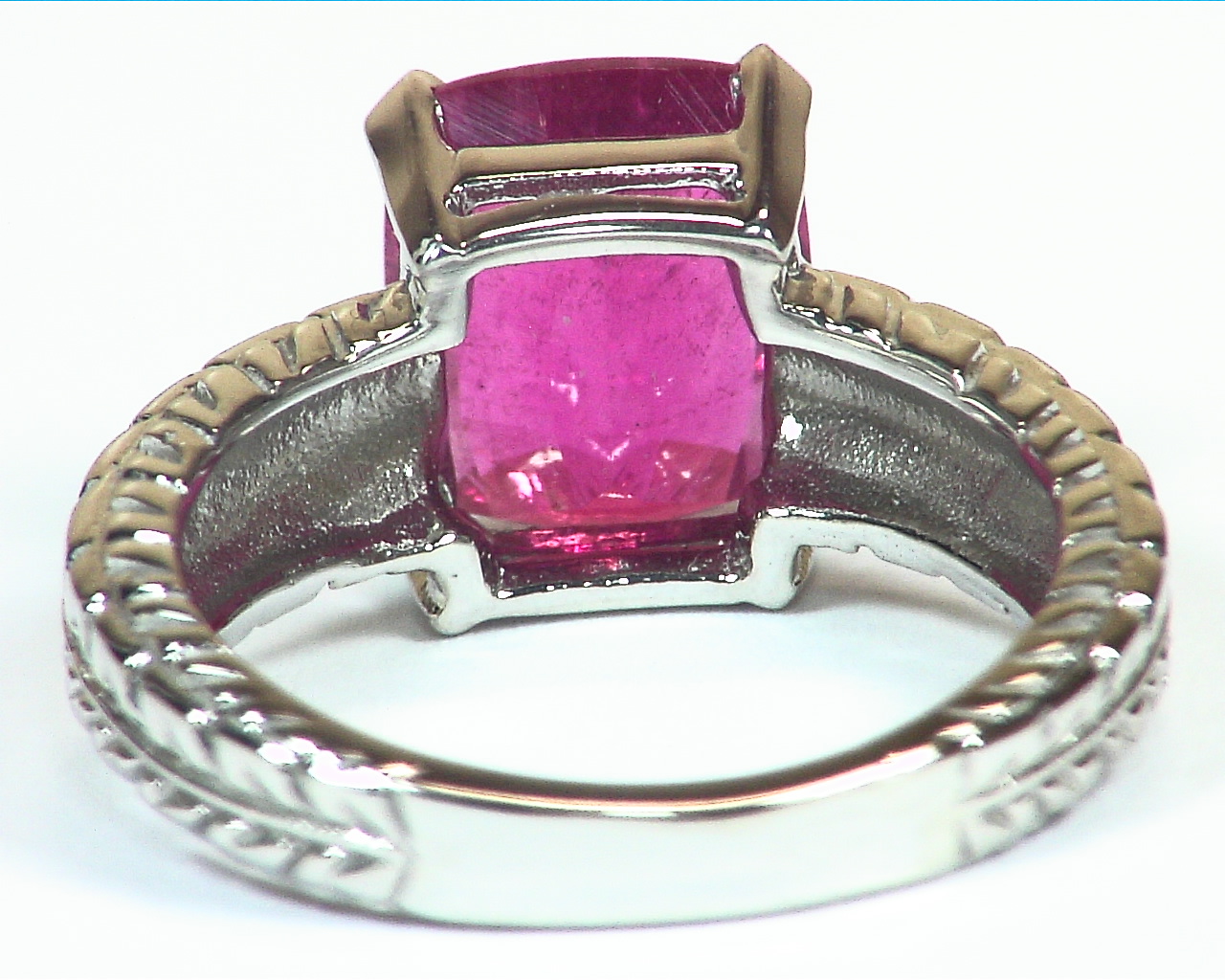 Pink Tourmaline Natural Genuine Gemstone Rose Gold Ring RFK,445 - Image 7