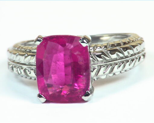Pink Tourmaline Natural Genuine Gemstone Rose Gold Ring RFK,445 - Image 8