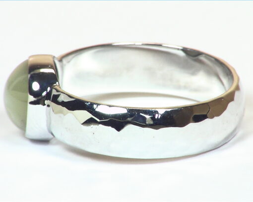 Cats Eye Chrysoberyl Natural Genuine Gemstones White Gold Ring RFK,454 - Image 6