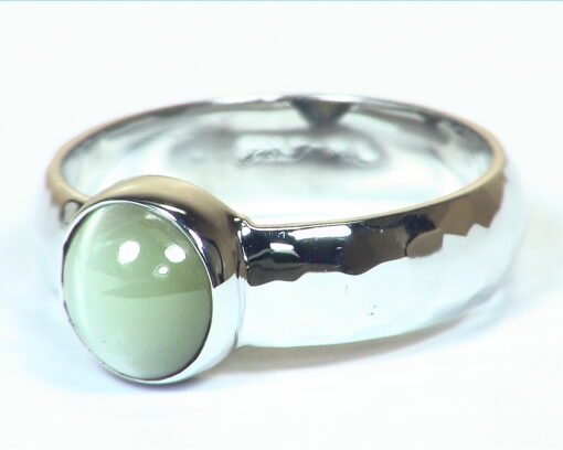 Cats Eye Chrysoberyl Natural Genuine Gemstones White Gold Ring RFK,454 - Image 8