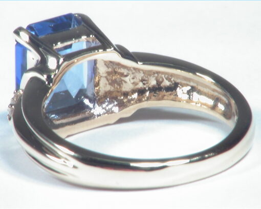 Blue Ceylon Sapphire Diamond Natural Genuine 14 KT, Engagement Lady's Ring,RFK490 - Image 7