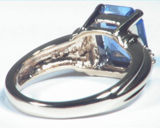 Blue Ceylon Sapphire Diamond Natural Genuine 14 KT, Engagement Lady's Ring,RFK490 - Image 8
