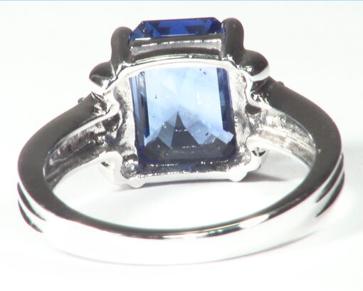 Blue Sapphire Sri Lanka Genuine 14 KT, White Gold Engagement Ring, RFK501 - Image 10