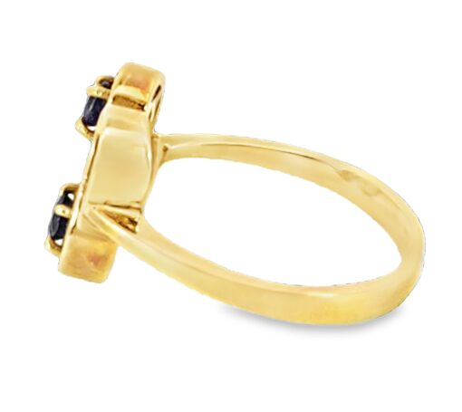 Blue Sapphire Genuine Gemstone Sri Lanka 14 KT, Yellow Gold Ring H78 - Image 12