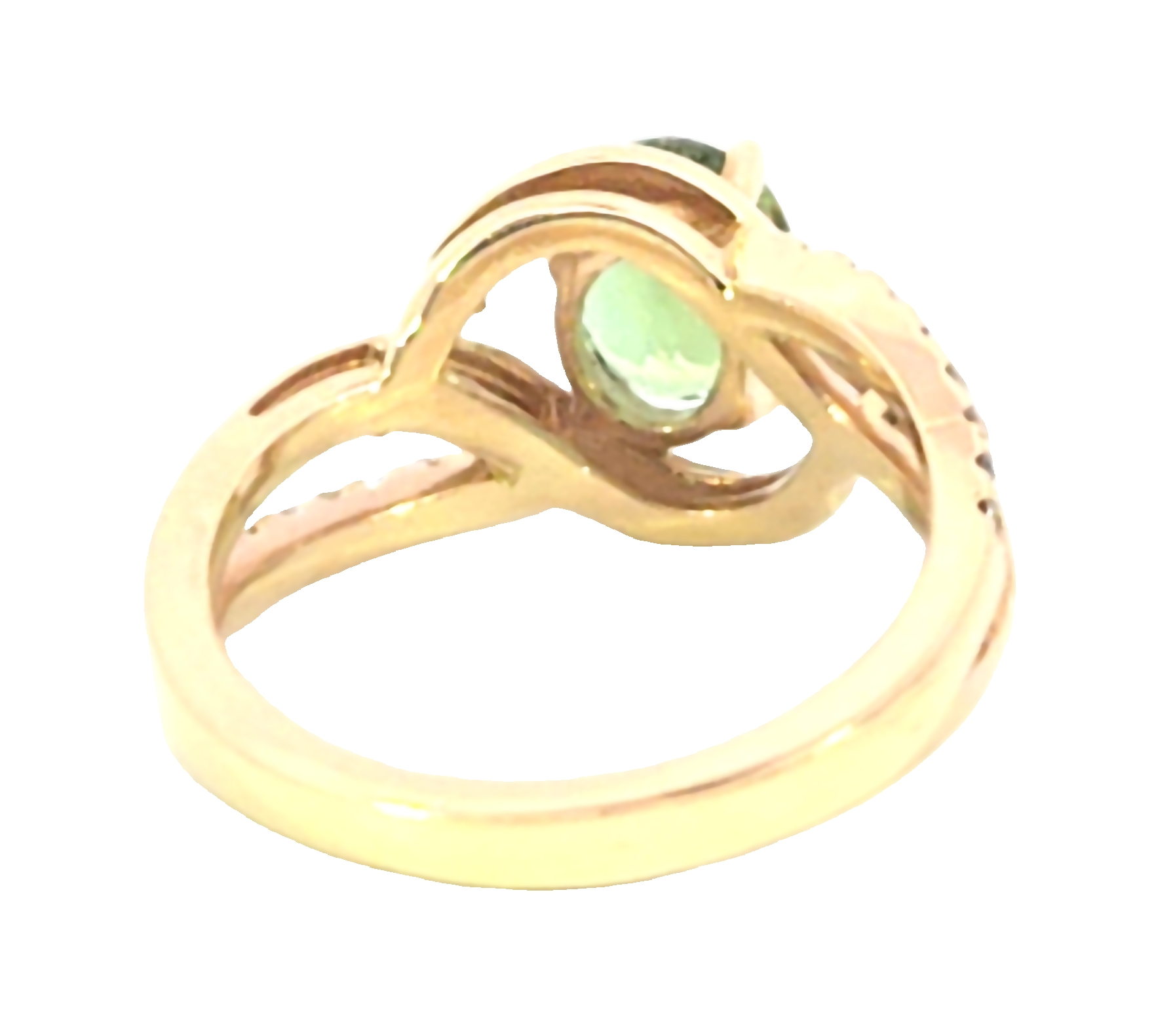 Paraiba Tourmaline 14 kt Yellow Gold Diamond Lady's Ring,RFK,538 - Image 3