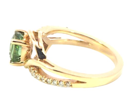 Paraiba Tourmaline 14 kt Yellow Gold Diamond Lady's Ring,RFK,538 - Image 4