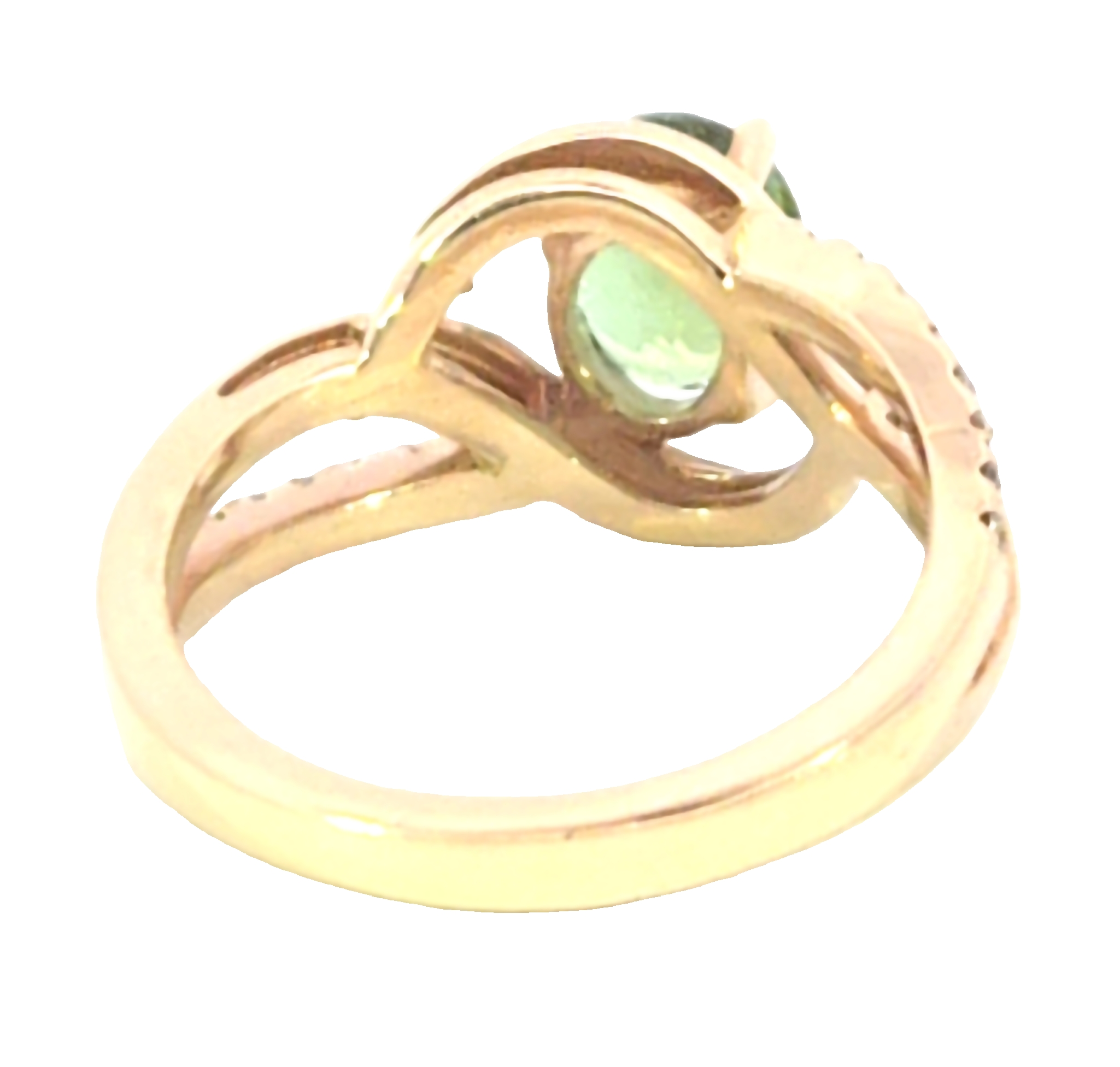 Paraiba Tourmaline 14 kt Yellow Gold Diamond Lady's Ring,RFK,538 - Image 5
