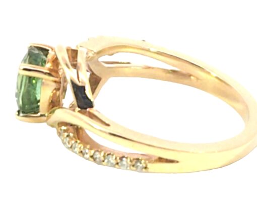Paraiba Tourmaline 14 kt Yellow Gold Diamond Lady's Ring,RFK,538 - Image 6