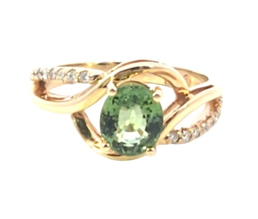 Paraiba Tourmaline 14 kt Yellow Gold Diamond Lady's Ring,RFK,538 - Image 8