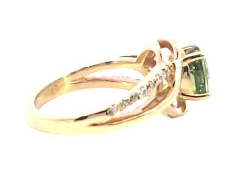 Paraiba Tourmaline 14 kt Yellow Gold Diamond Lady's Ring,RFK,538 - Image 9