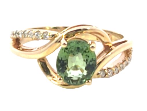 Paraiba Tourmaline 14 kt Yellow Gold Diamond Lady's Ring,RFK,538 - Image 10