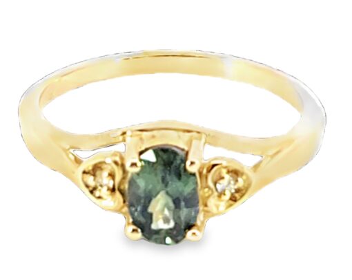 Alexandrite Natural Genuine Gemstone Diamond 14KTYellow Gold Lady's Ring RFK,567 - Image 4