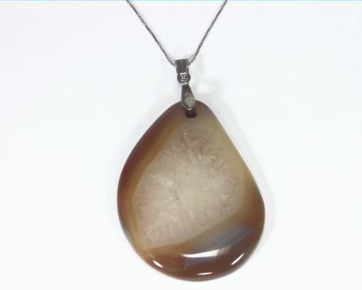 Agate Natural Genuine Gemstone Simple Design Pendant PSS,1121