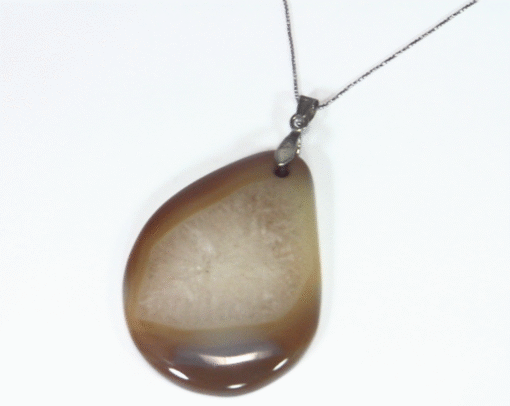 Agate Natural Genuine Gemstone Simple Design Pendant PSS,1121 - Image 5