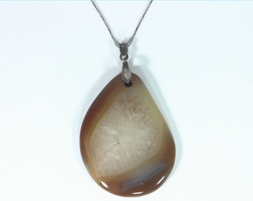 Agate Natural Genuine Gemstone Simple Design Pendant PSS,1121 - Image 3