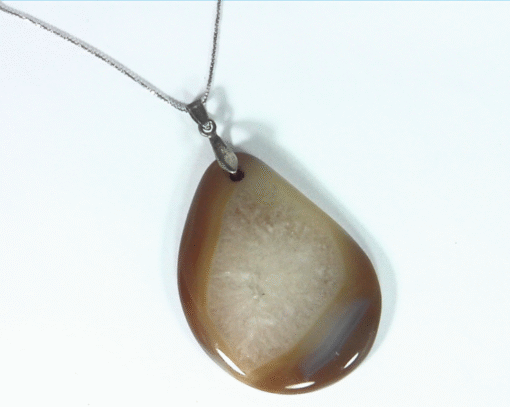 Agate Natural Genuine Gemstone Simple Design Pendant PSS,1121 - Image 2