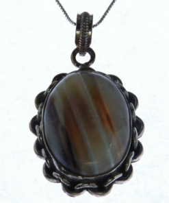 Agate Natural Genuine Gemstone Simple Design Pendant PSS,874