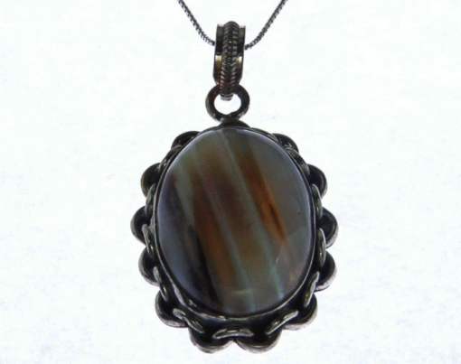Agate Natural Genuine Gemstone Simple Design Pendant PSS,874