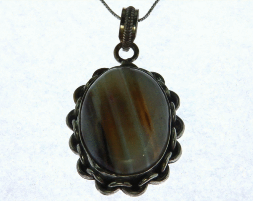 Agate Natural Genuine Gemstone Simple Design Pendant PSS,874 - Image 5