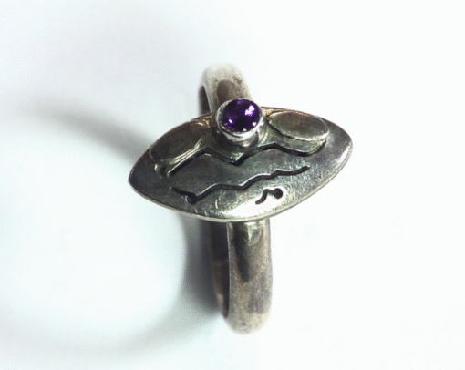 Amethyst Natural Genuine Gemstone Set in Sterling Silver RSS,1087 - Image 3