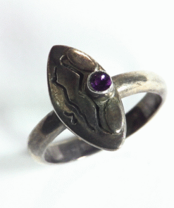 Alternative view of Amethyst Natural Genuine Gemstone Set in Sterling Silver RSS,1087