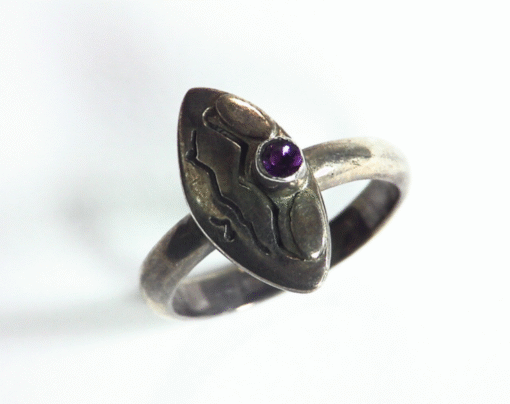 Amethyst Natural Genuine Gemstone Set in Sterling Silver RSS,1087 - Image 2