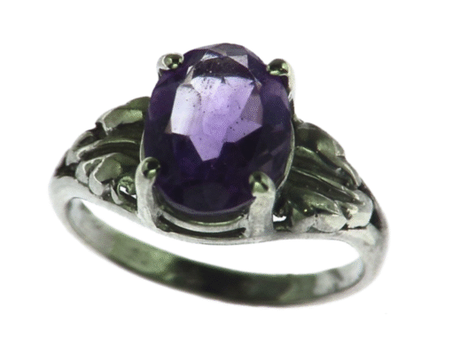 Amethyst Natural Genuine Gemstone Sterling Silver Ring RSS,347 - Image 6