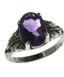 Alternative view of Amethyst Natural Genuine Gemstone Sterling Silver Ring RSS,347