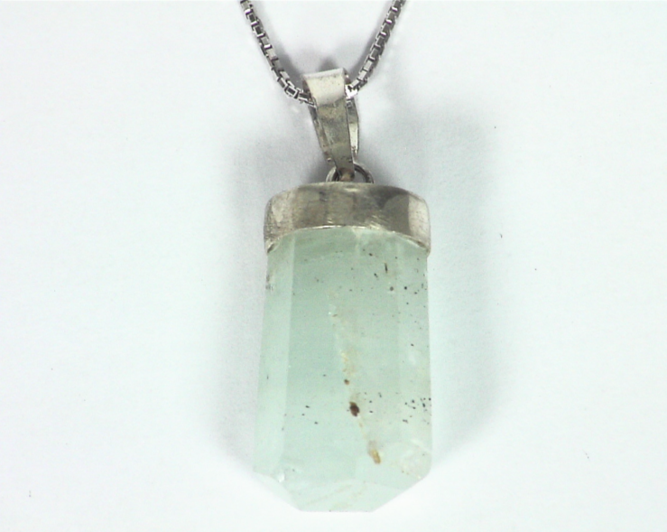 Aquamarine Natural Genuine crystal Pendant PSS,923