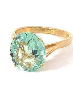 Alternative view of Aquamarine Natural Genuine Gemstone 14 Kt White Gold Lady's  Ring RFK560