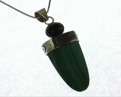Beautiful Tiger eye and Malachite set in sterling silver PSS,1152 - Image 3