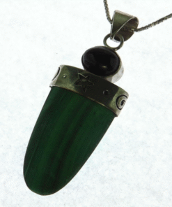 Alternative view of Beautiful Tiger eye and Malachite set in sterling silver PSS,1152