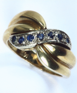Blue Sapphire (Sri Lanka) Engagement Ring 14kt Yellow Gold RFK131