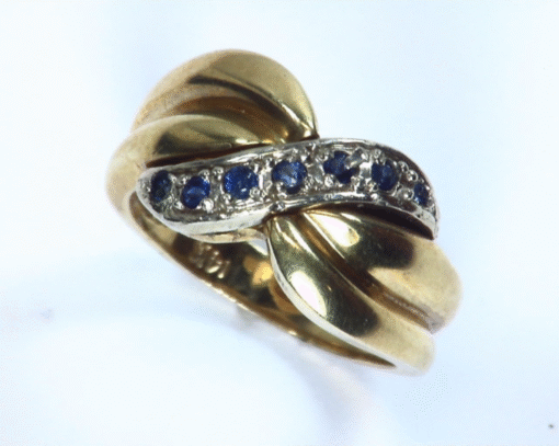 Blue Sapphire (Sri Lanka) Engagement Ring 14kt Yellow Gold RFK131