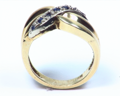 Blue Sapphire (Sri Lanka) Engagement Ring 14kt Yellow Gold RFK131 - Image 5