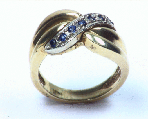 Blue Sapphire (Sri Lanka) Engagement Ring 14kt Yellow Gold RFK131 - Image 3