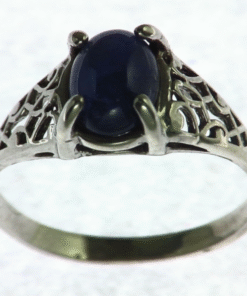 BLUE SAPPHIRE CEYLON IN  A STERLING SILVER RING, SIZE (CUSTOMIZABLE) RSS422