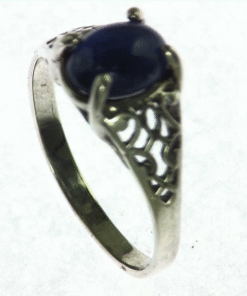 Alternative view of BLUE SAPPHIRE CEYLON IN  A STERLING SILVER RING, SIZE (CUSTOMIZABLE) RSS422