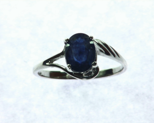 BLUE SAPPHIRE CEYLON IN  A STERLING SILVER RING, SIZE (CUSTOMIZABLE) RSS885 - Image 6