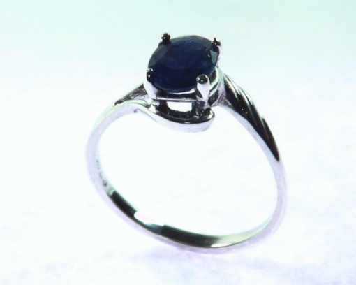 BLUE SAPPHIRE CEYLON IN  A STERLING SILVER RING, SIZE (CUSTOMIZABLE) RSS885 - Image 4