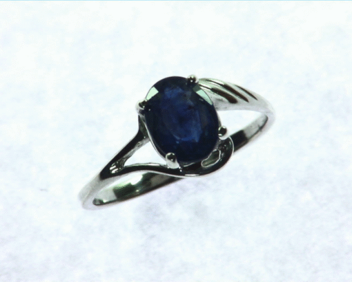 BLUE SAPPHIRE CEYLON IN  A STERLING SILVER RING, SIZE (CUSTOMIZABLE) RSS885 - Image 3