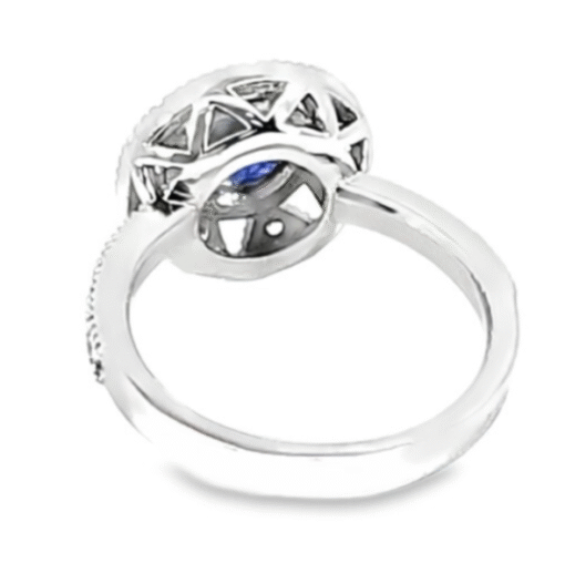 Blue Sapphire Genuine Gemstone Sri Lanka 14KT, Gold Engagement Ring,RFK580 - Image 5