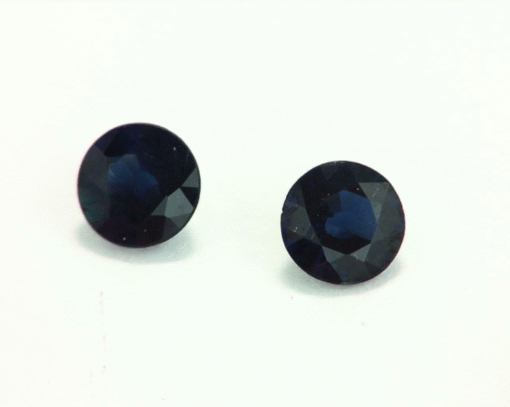 Blue Sapphire Matched Pair (Sri Lanka) Unheated Natural Genuine Gemstone GSG195