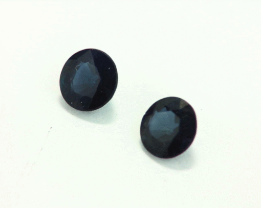 Blue Sapphire Matched Pair (Sri Lanka) Unheated Natural Genuine Gemstone GSG195 - Image 7