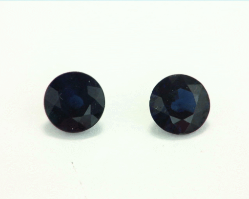 Blue Sapphire Matched Pair (Sri Lanka) Unheated Natural Genuine Gemstone GSG195 - Image 5