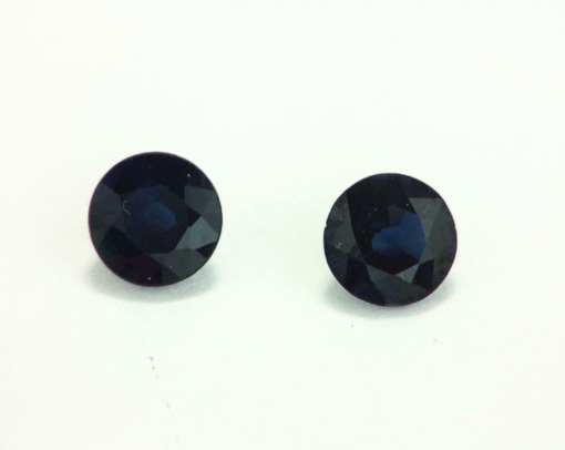 Blue Sapphire Matched Pair (Sri Lanka) Unheated Natural Genuine Gemstone GSG195 - Image 4